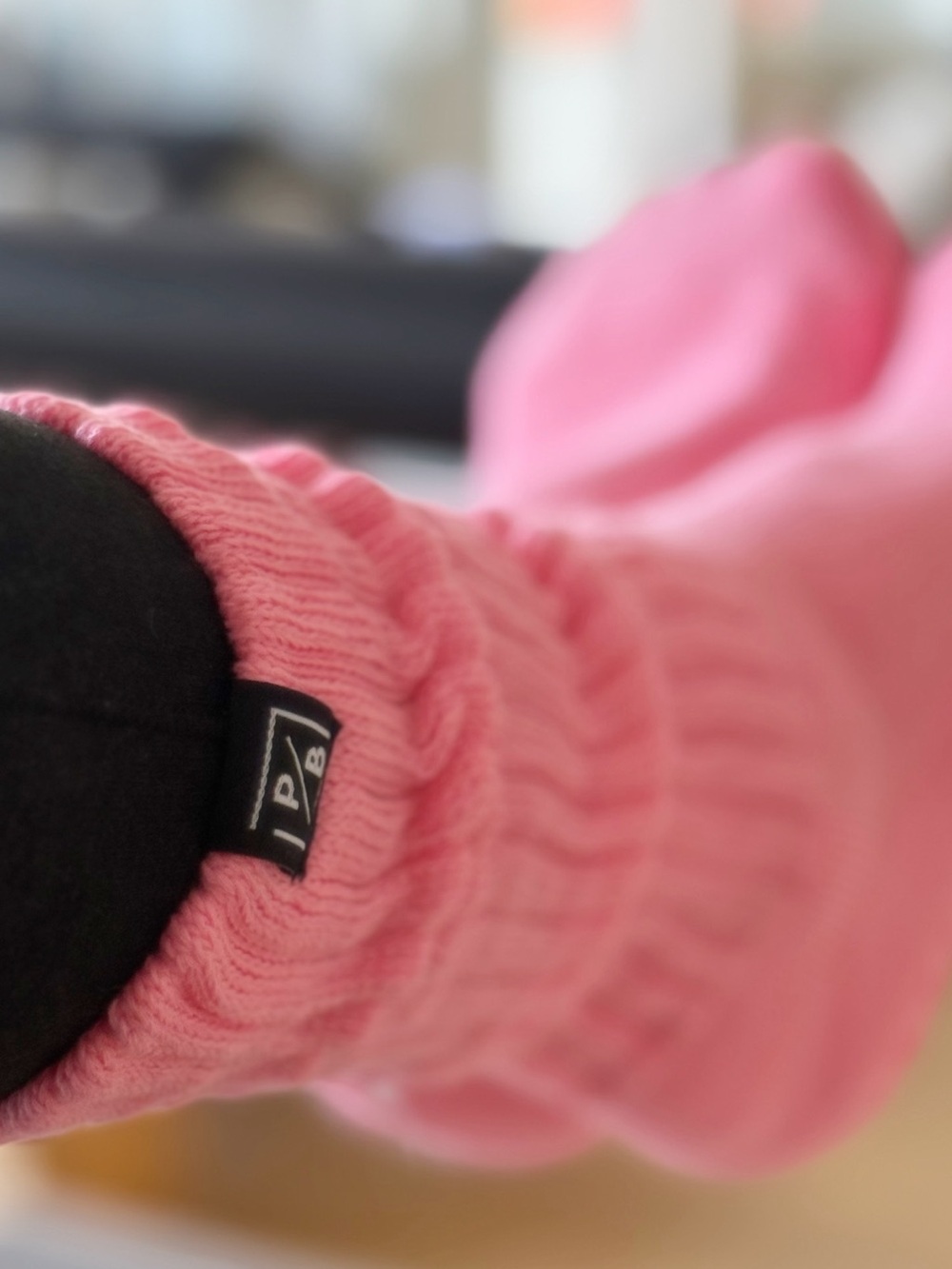 Pink Slouchy Grip Socks